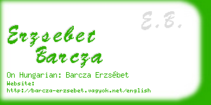 erzsebet barcza business card