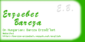 erzsebet barcza business card